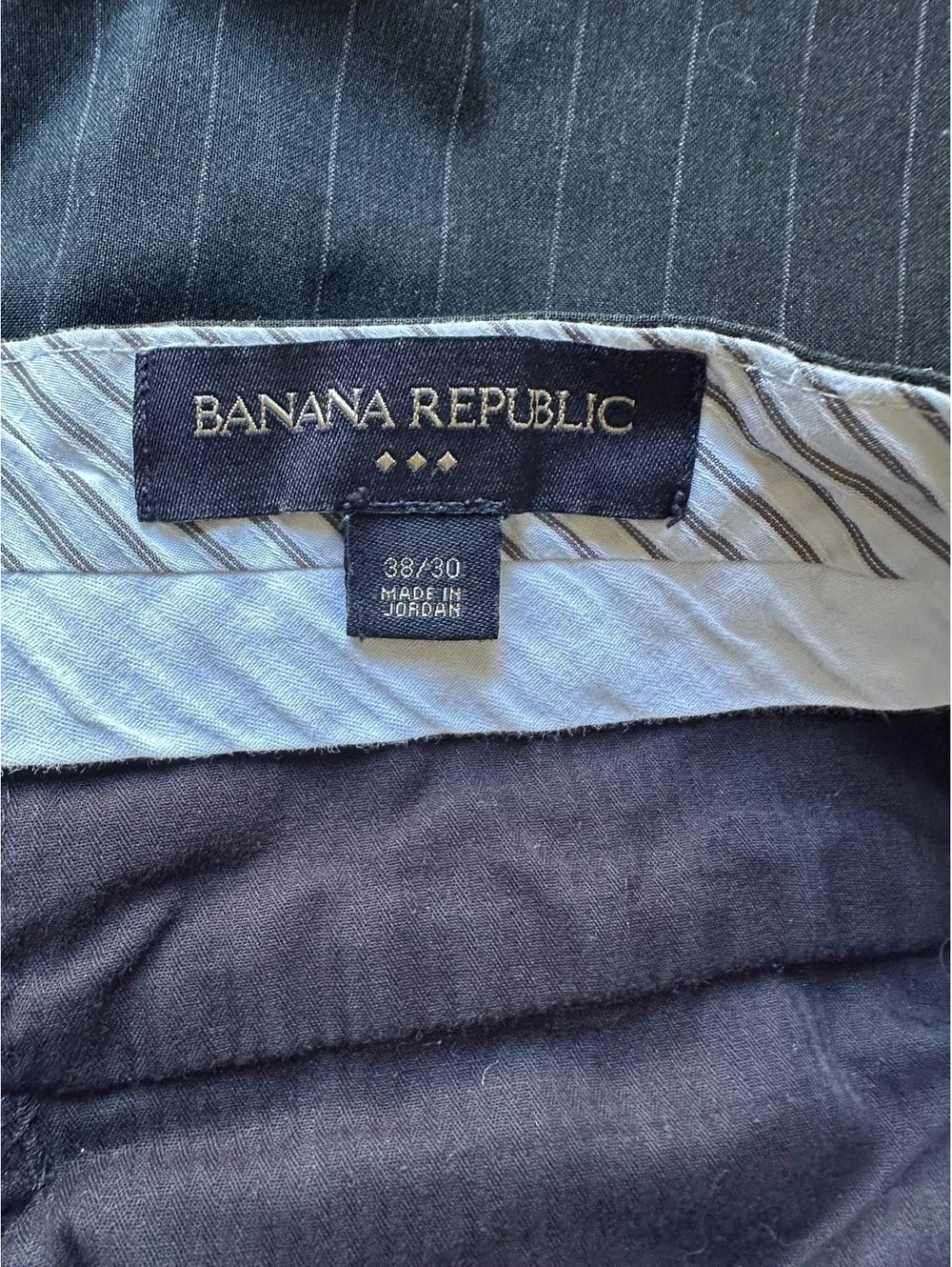 Banana Republic Men's Black Pinstripe Dress Pants Office Formal Wedding 38/30